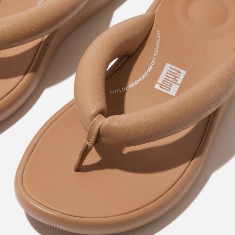 Fitflop‎ IQuishionD- Luxe Flip-Flop Sandal- Latte Tan